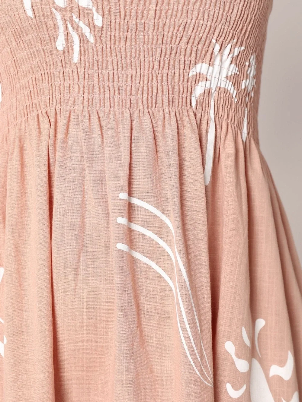 Petal & Pup Sarelle Midi Dress Tan Blush Tropical Print Size M NWT - Picture 7 of 12